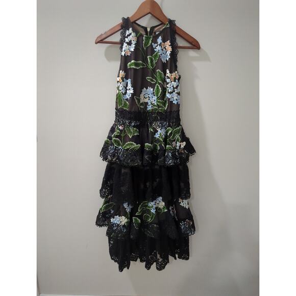 Bronx & Bonco Tiered Floral Embroidered Bridget Dress - Picture 4 of 9